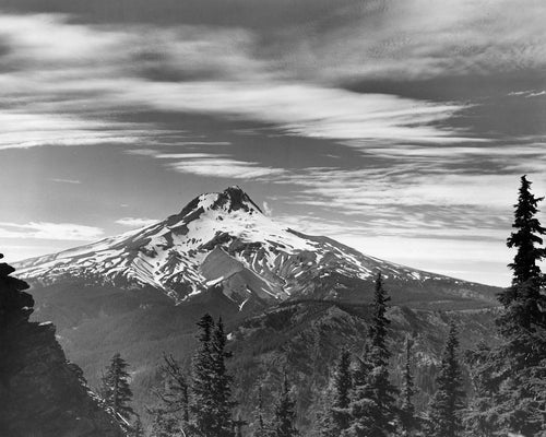 1823B Mt Hood from Boulder Ridge Newton Clark Glacier