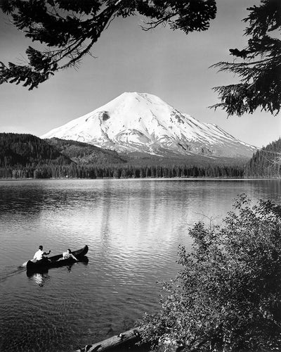 3072B Mount St Helens Spirit Lake with canoe