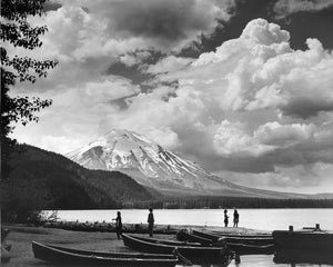 3947A Mount St Helens Spirit Lake with canoes