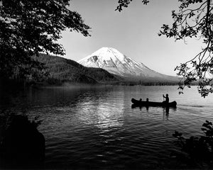 4068A Mount St Helens Spirit Lake with canoe