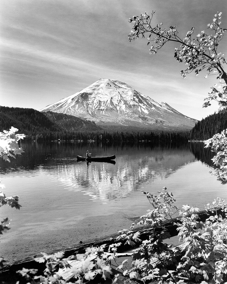 6243C Mount St Helens Spirit Lake with canoe