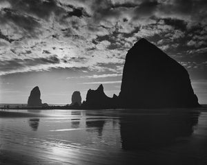 6279E Haystack Rock and the Needles Silhouette